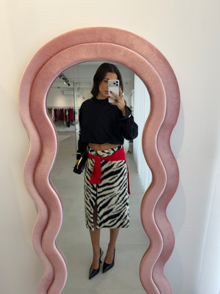 Zebra Fur Skirt