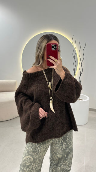 Brown Oversize Knit