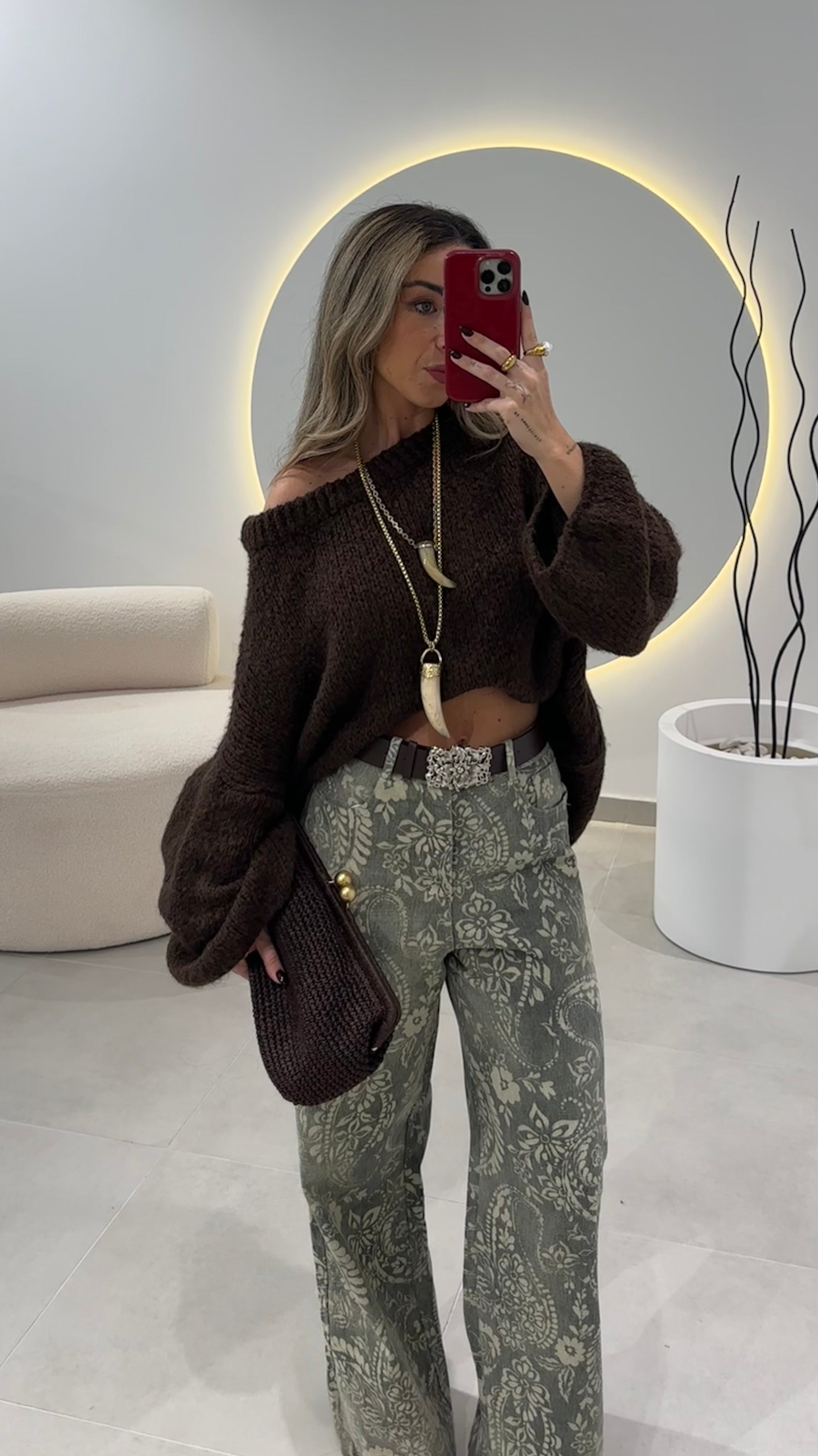 Bandana Green Jeans with Belt