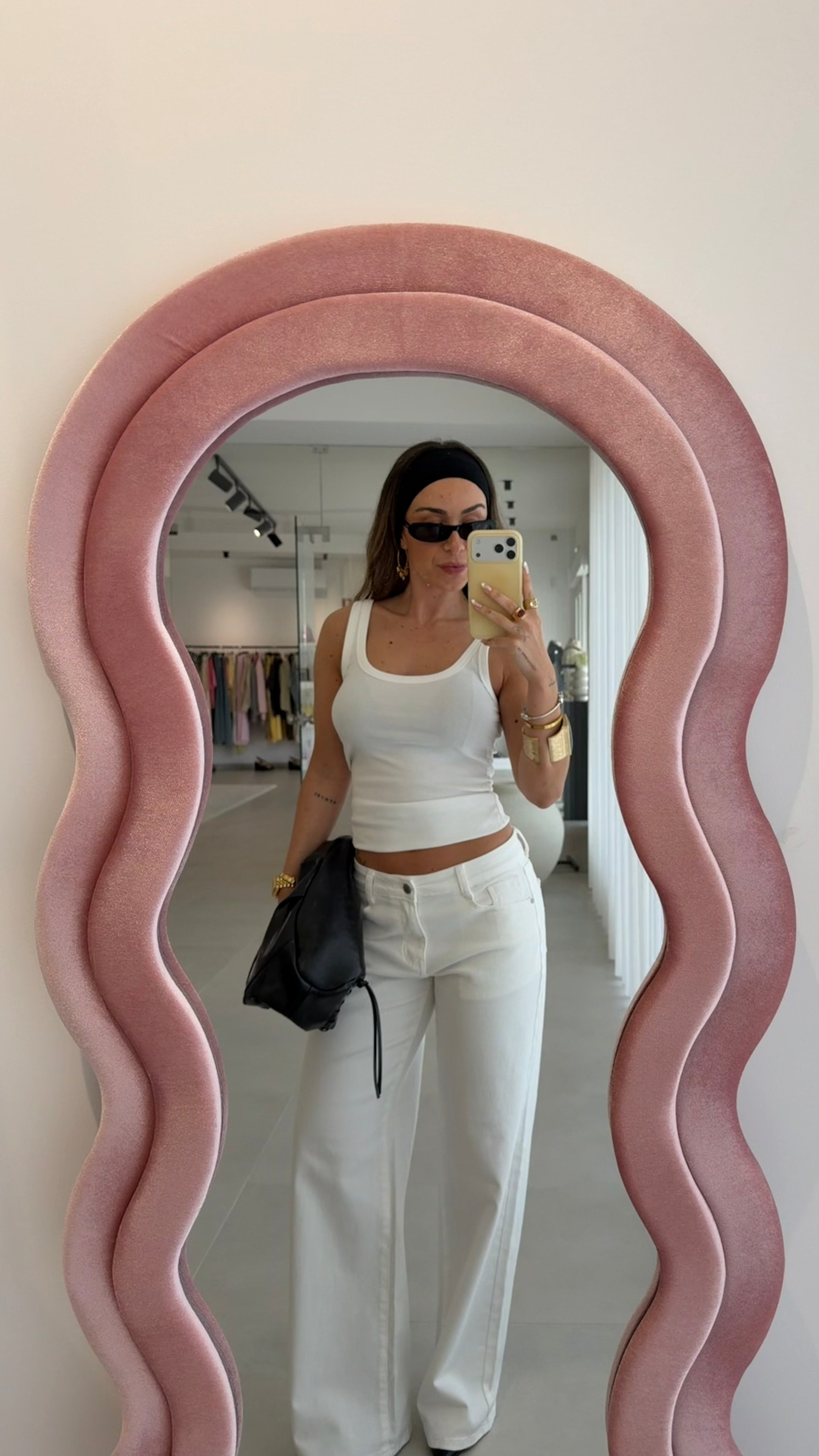 White Star Mid-Rise Jeans