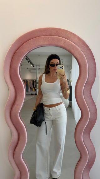 White Star Mid-Rise Jeans