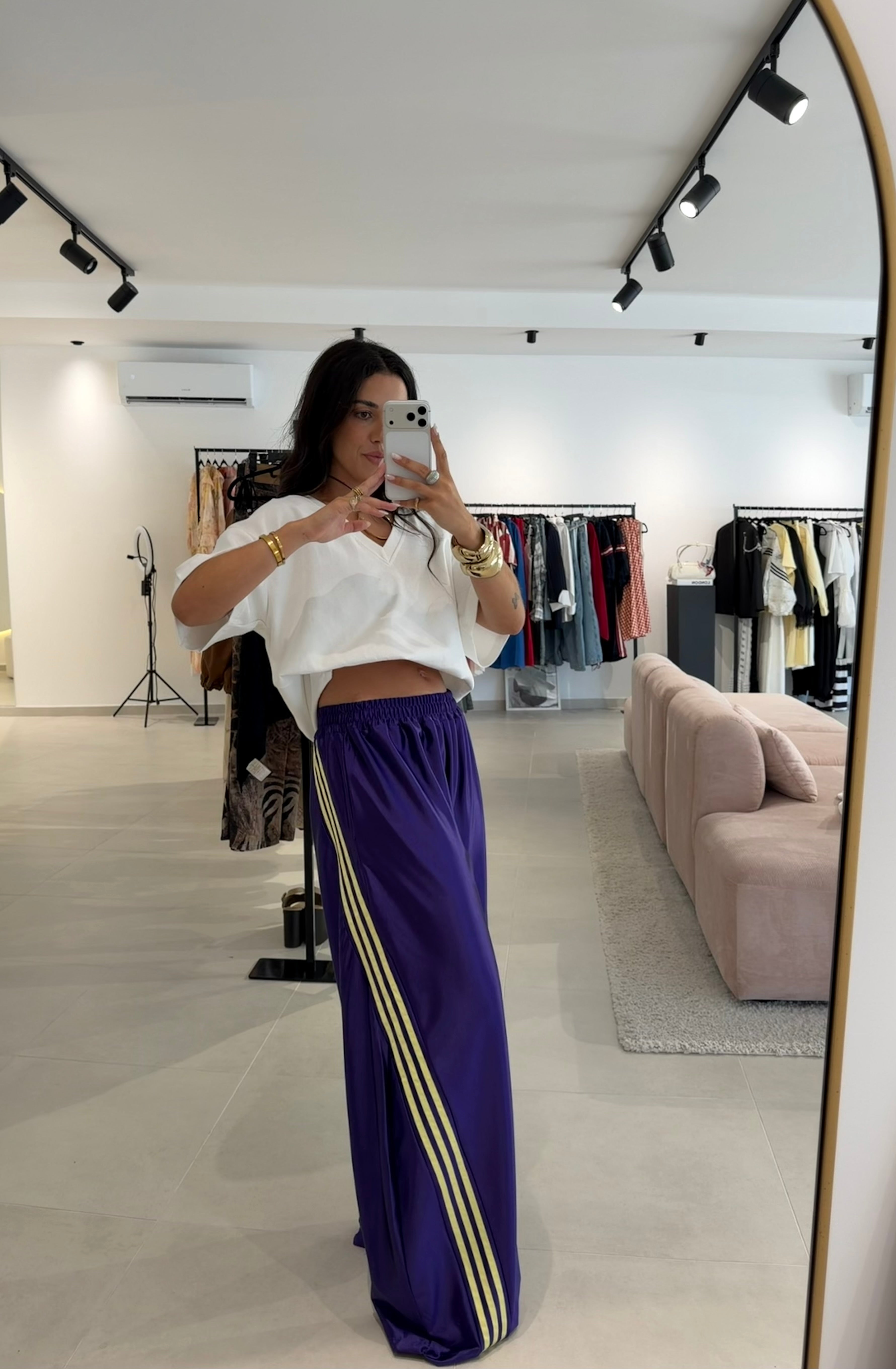 Purple Satin Pants