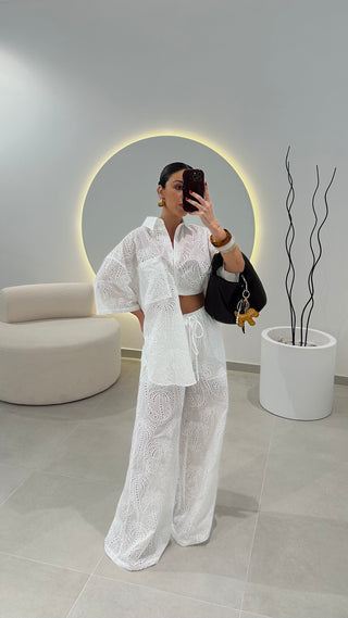 Camisa Oversize Bordado Inglês