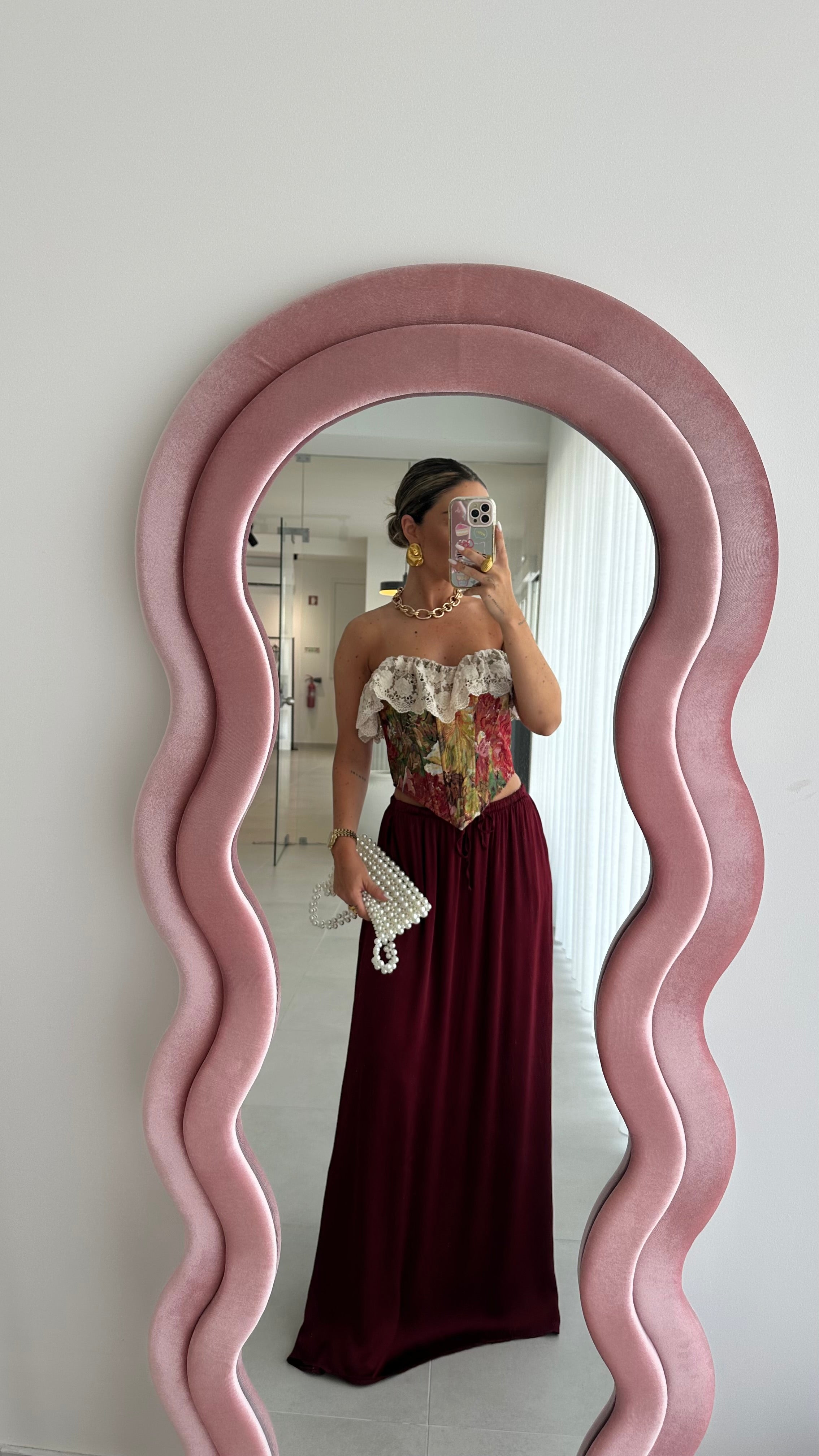 Saia Acetinada Bordeaux