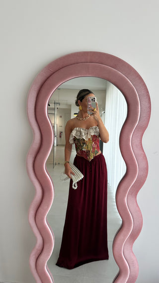 Saia Acetinada Bordeaux