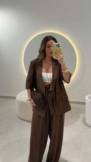 Chocolate Brown Blazer Lumina