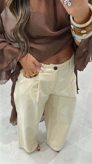 Cream Lumina Pants