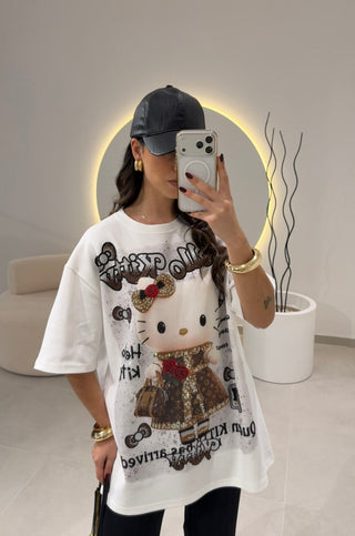 Oversize Hello Kitty White T-Shirt