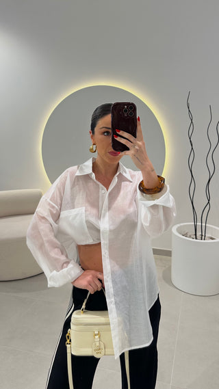 Camisa Organza Branca