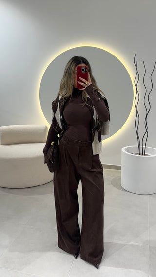 Suede Classic Pants Brown