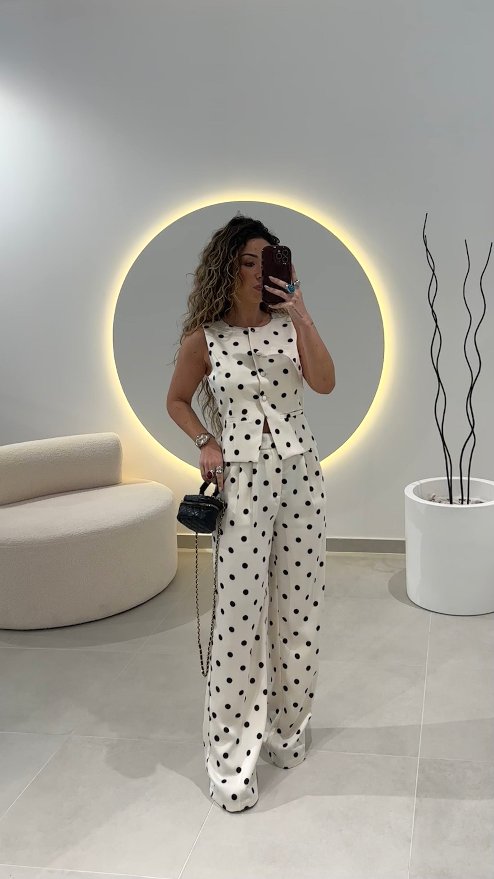 Colete Acetinado Polka Dot
