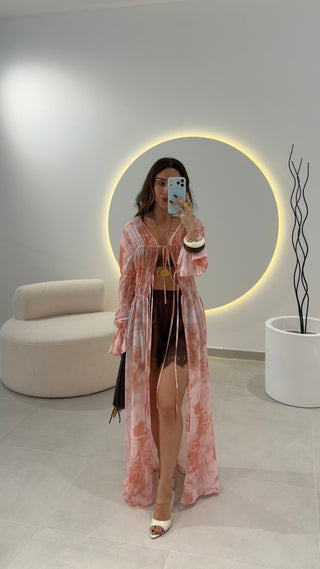 Pink Floral Kimono