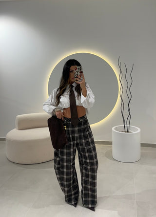 Plaid Balloon Trousers