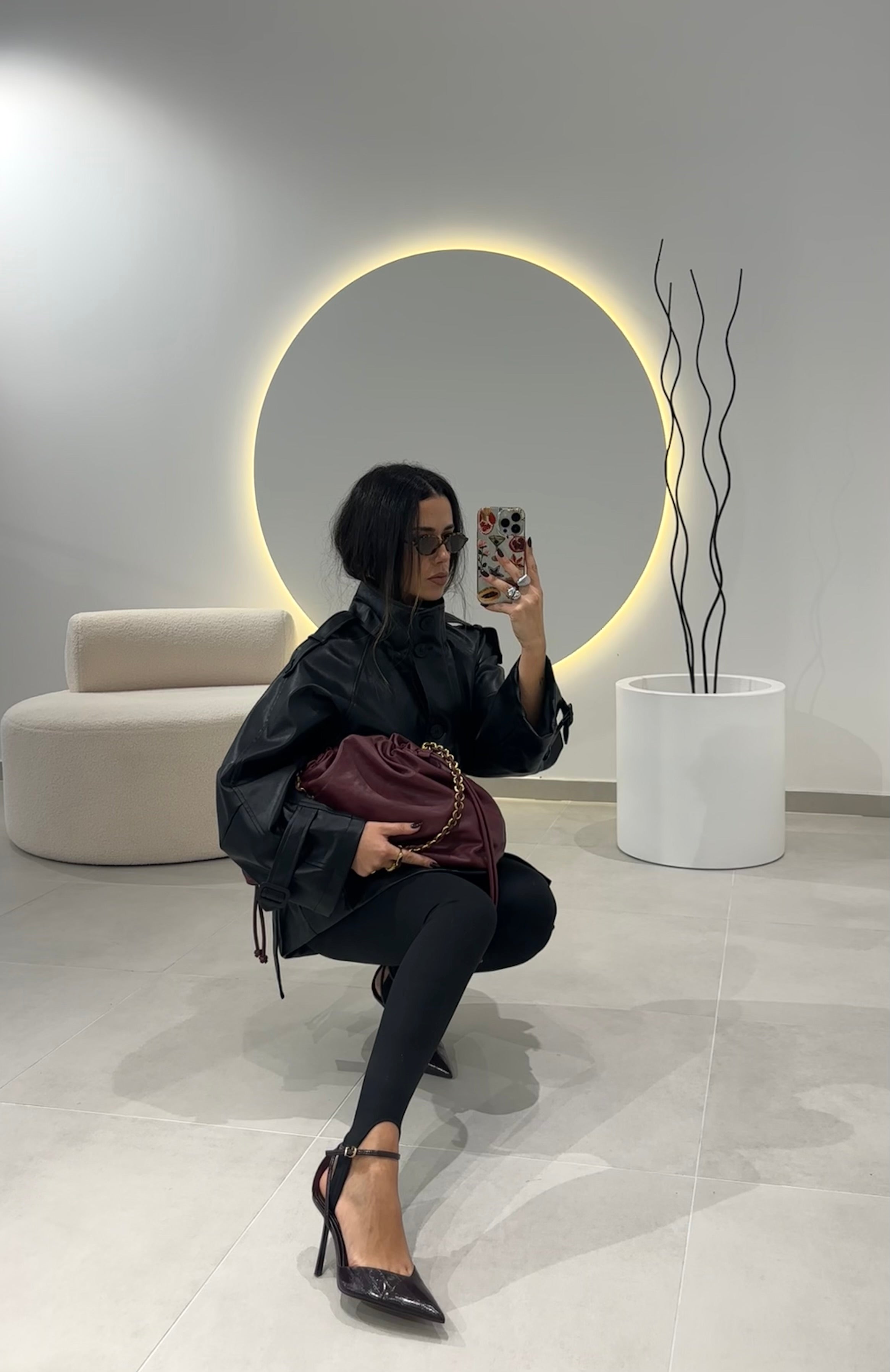 Leggings Ankle Detail Black