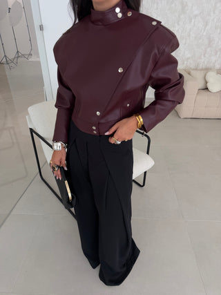 Burgundy Biker