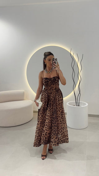 Vestido Leopardo Corset