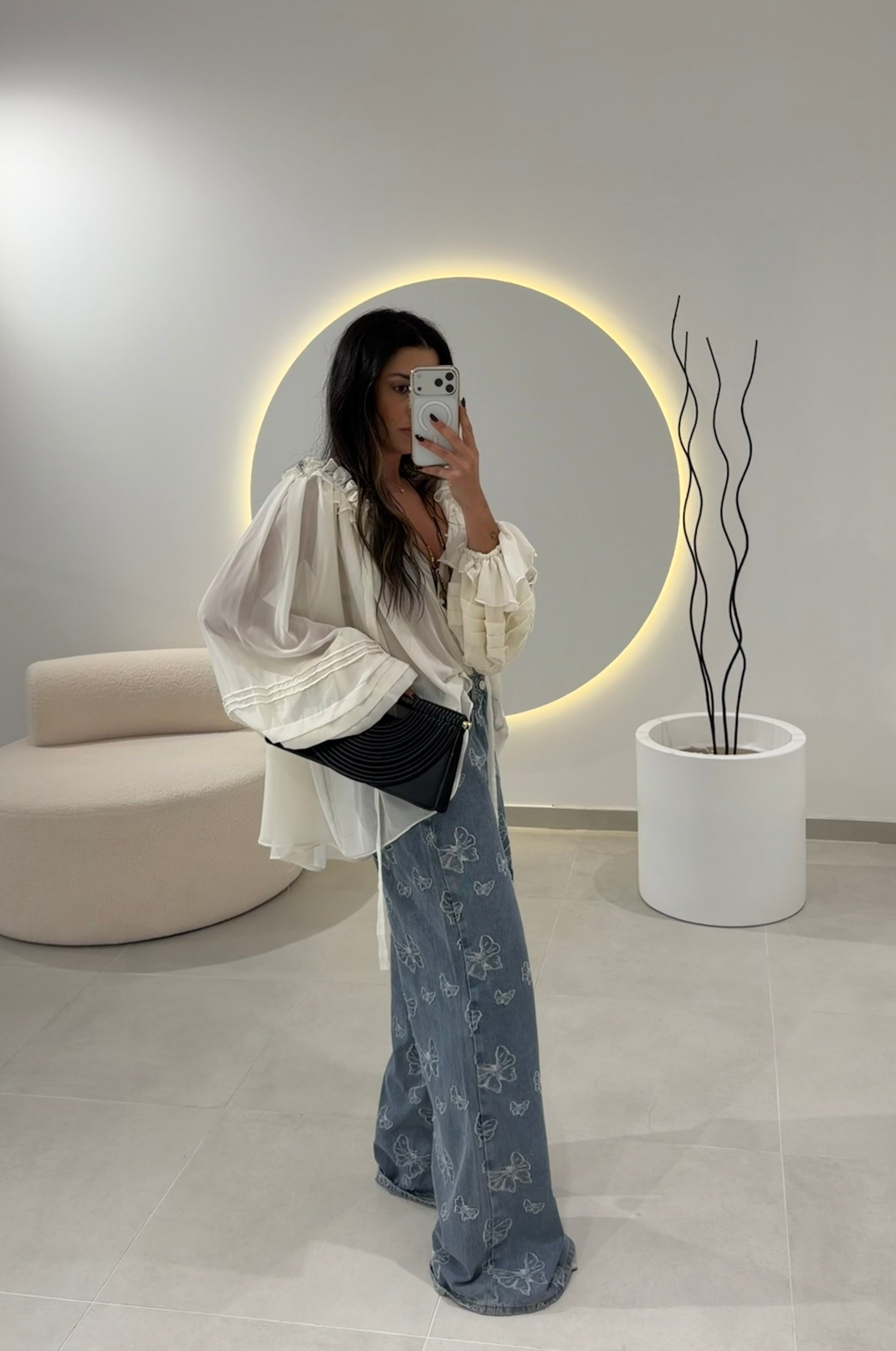 Butterfly Wide Leg Jeans