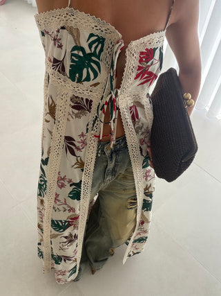 Floral Asymmetrical Top Lumina