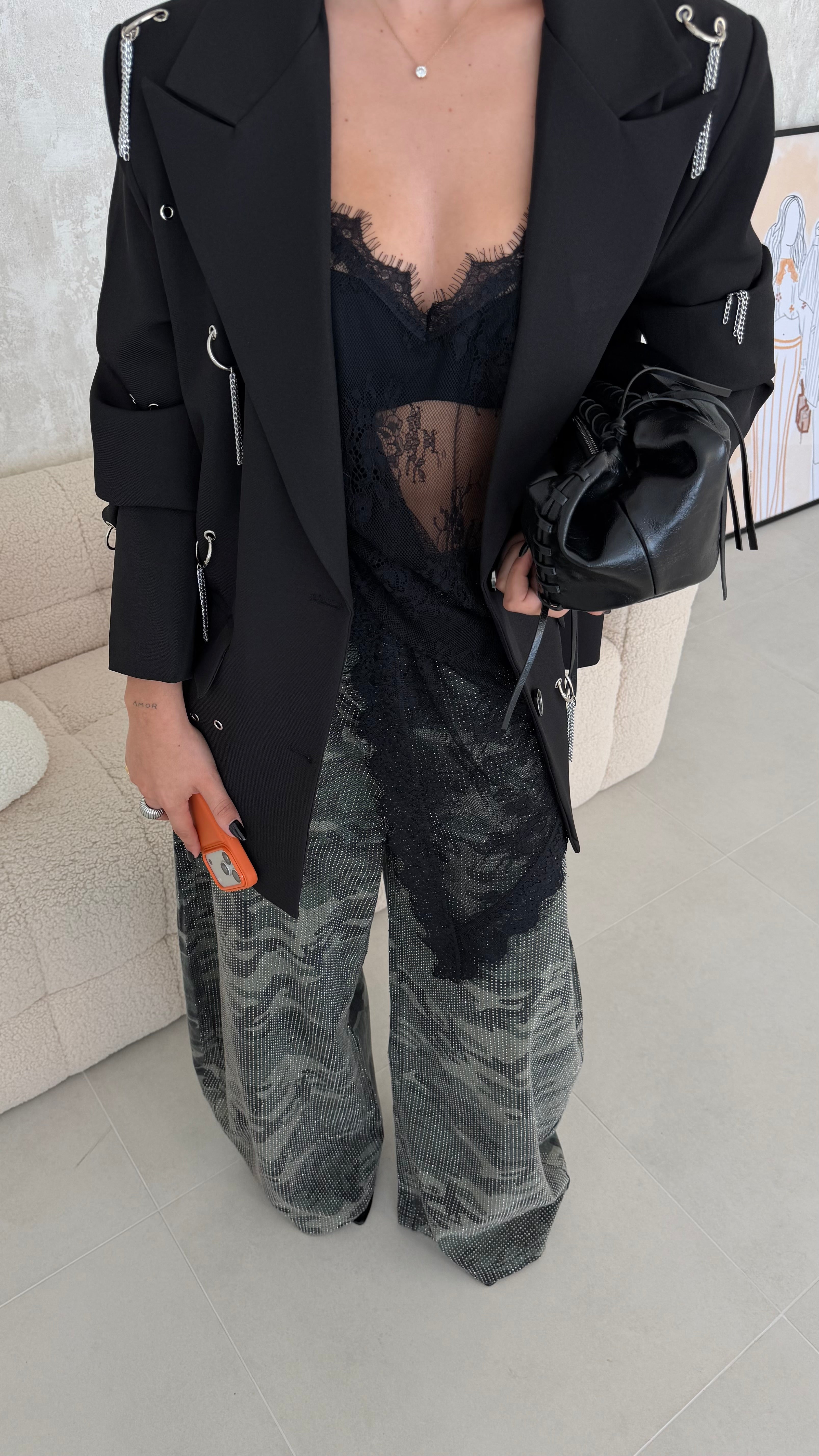 Black Lace Top