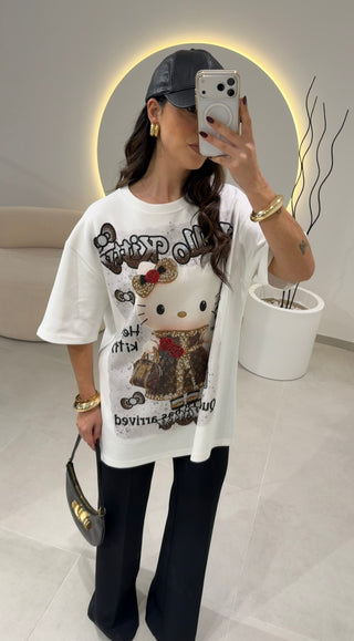 Oversize Hello Kitty White T-Shirt