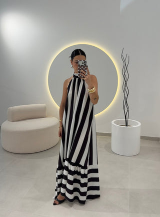 Maxi Black and White Dress