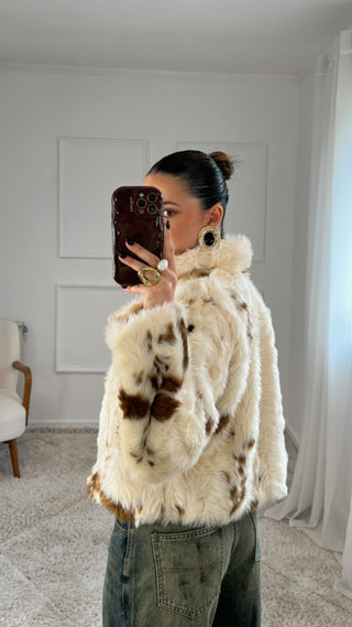 Casaco Faux Fur Padrão