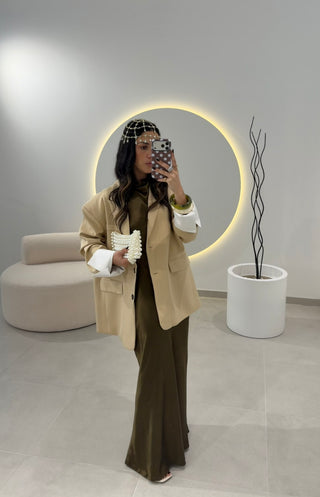 Beige Oversize Blazer