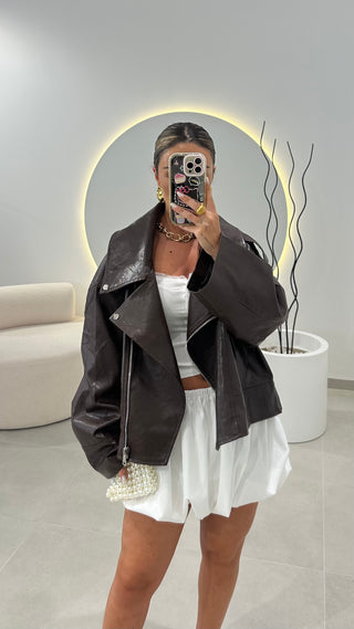 Biker Castanho Oversize