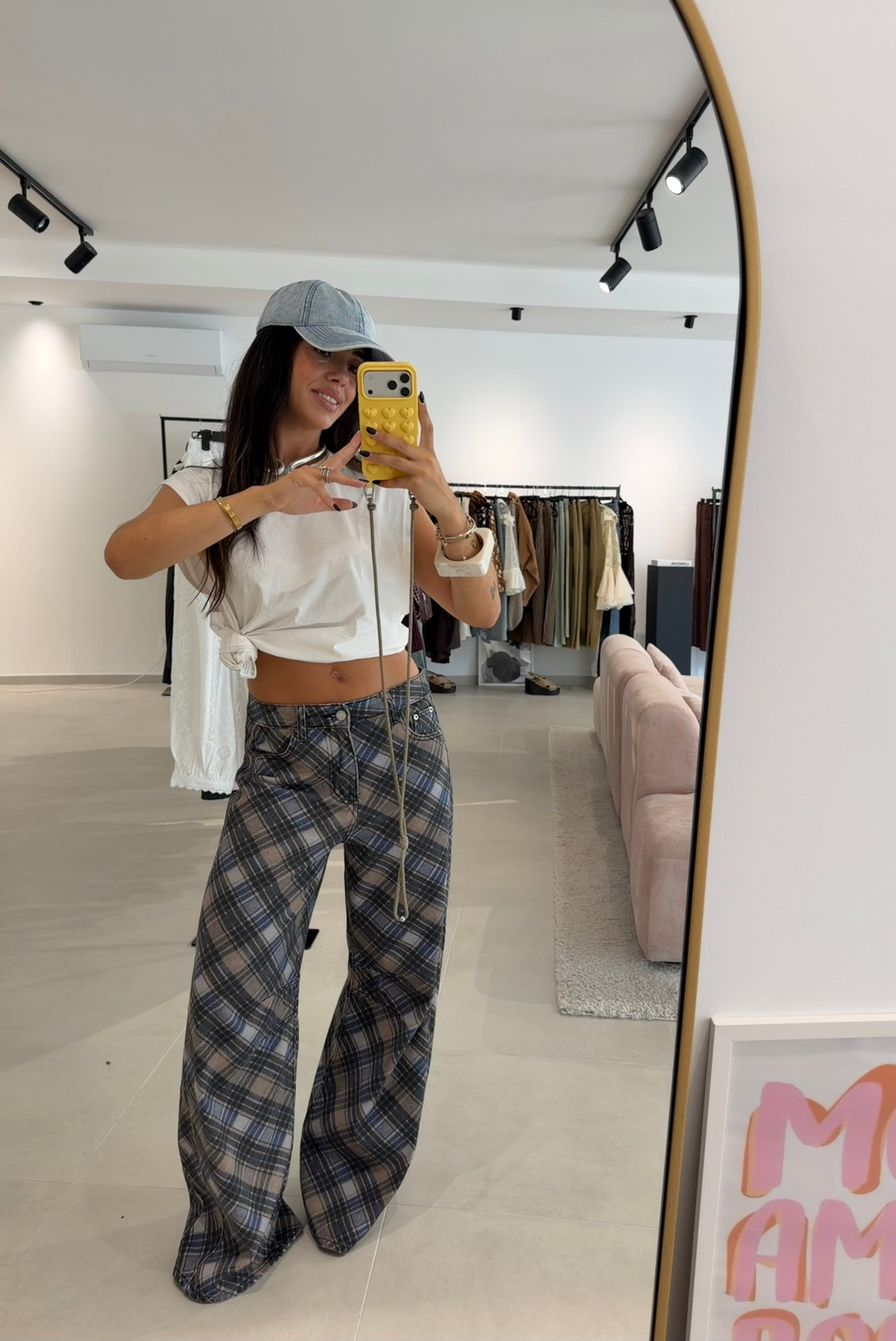 Blue Tartan Jeans