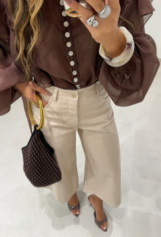 Cream Bermuda Shorts