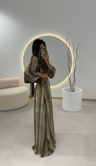 Conjunto Fluído Snake Print