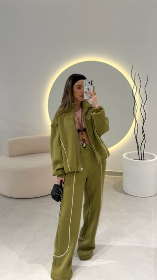 Olive Bomber Jacket LUMIMA