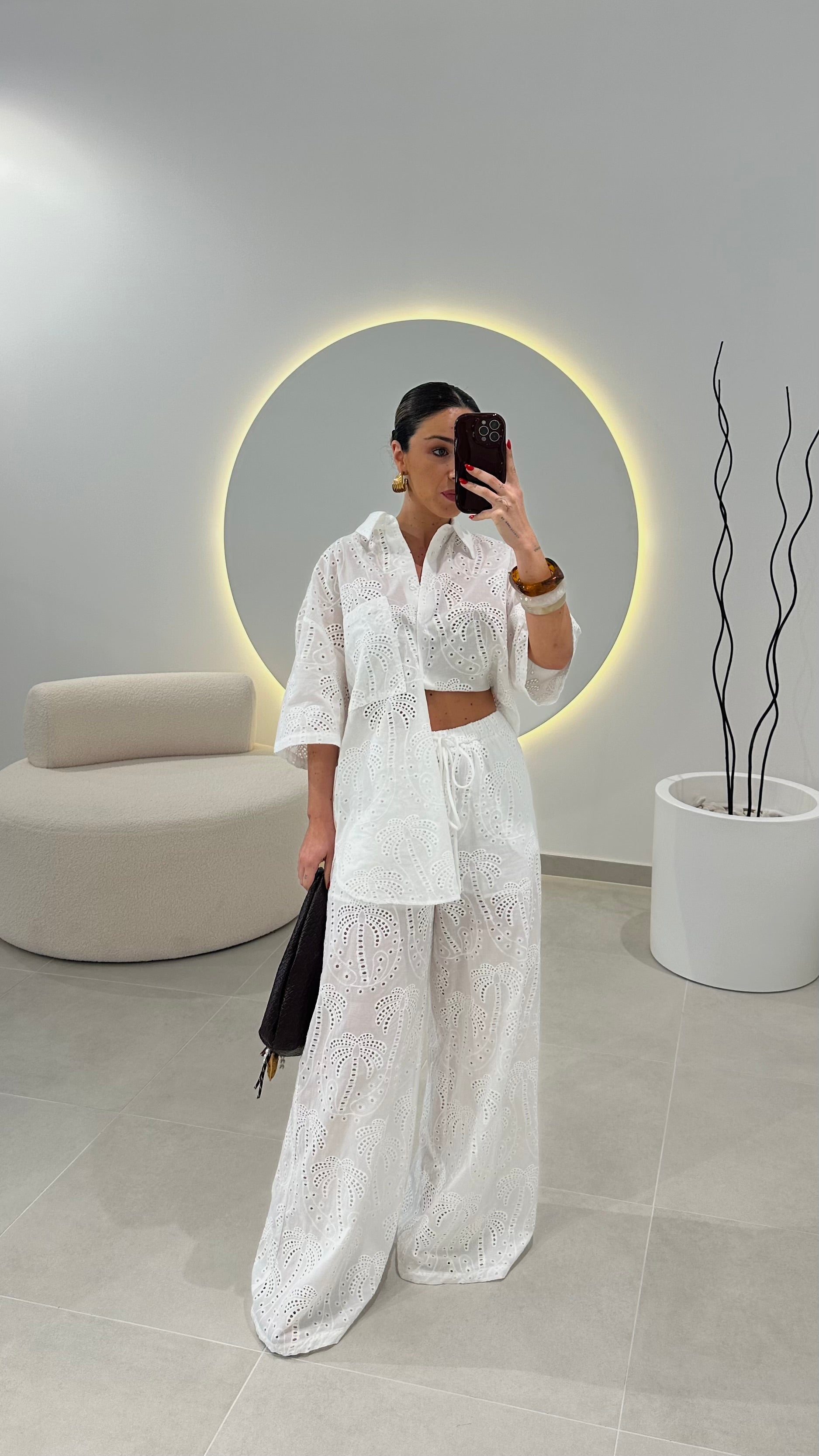 Camisa Oversize Bordado Inglês