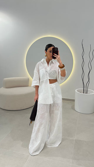 Camisa Oversize Bordado Inglês