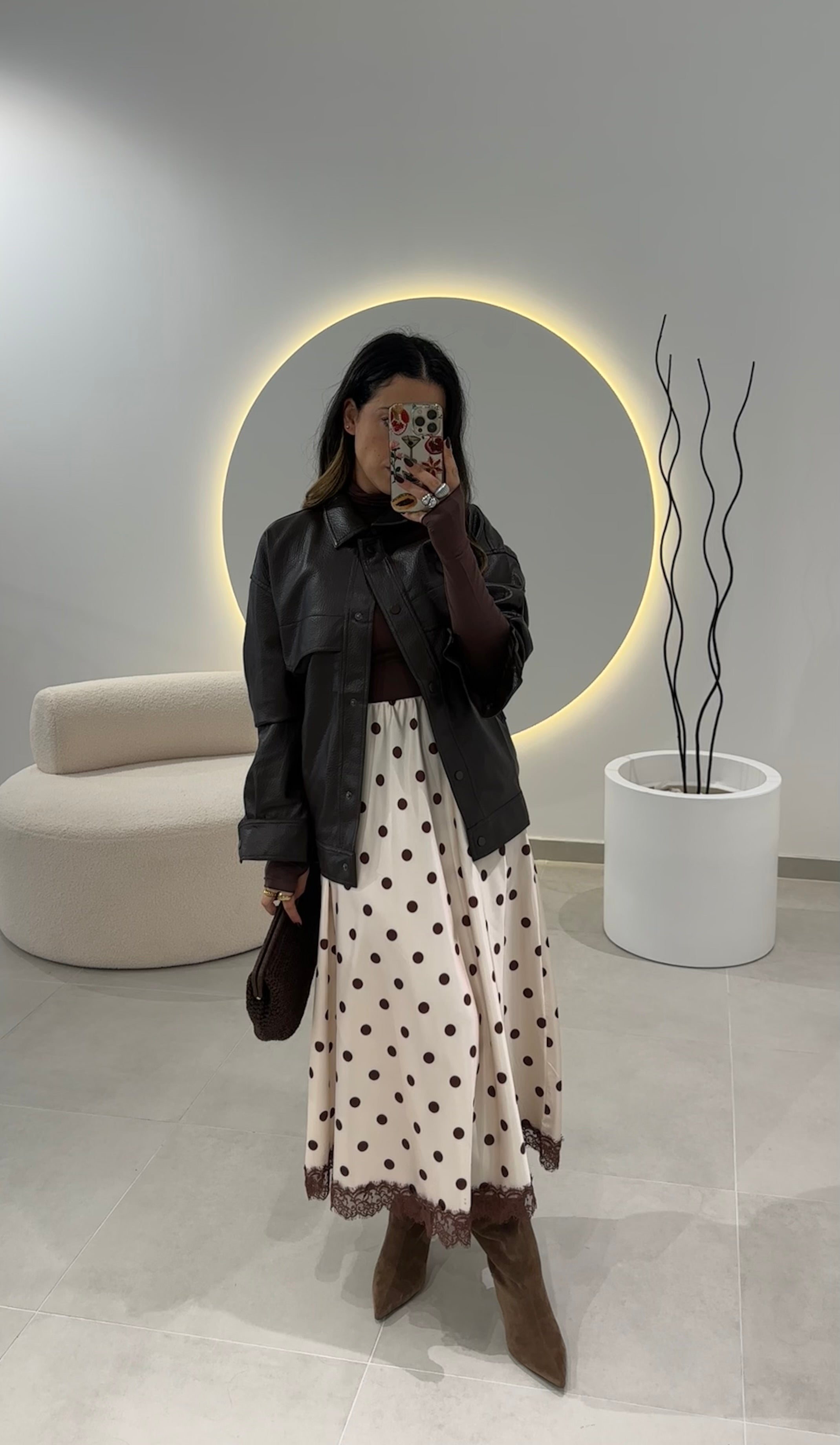 Polkadot Skirt With Lace