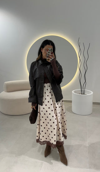 Polkadot Skirt With Lace