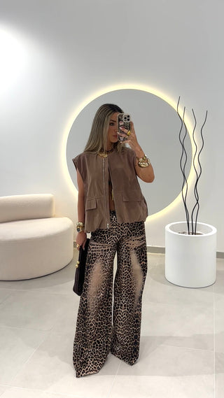 Camel Oversized Vest