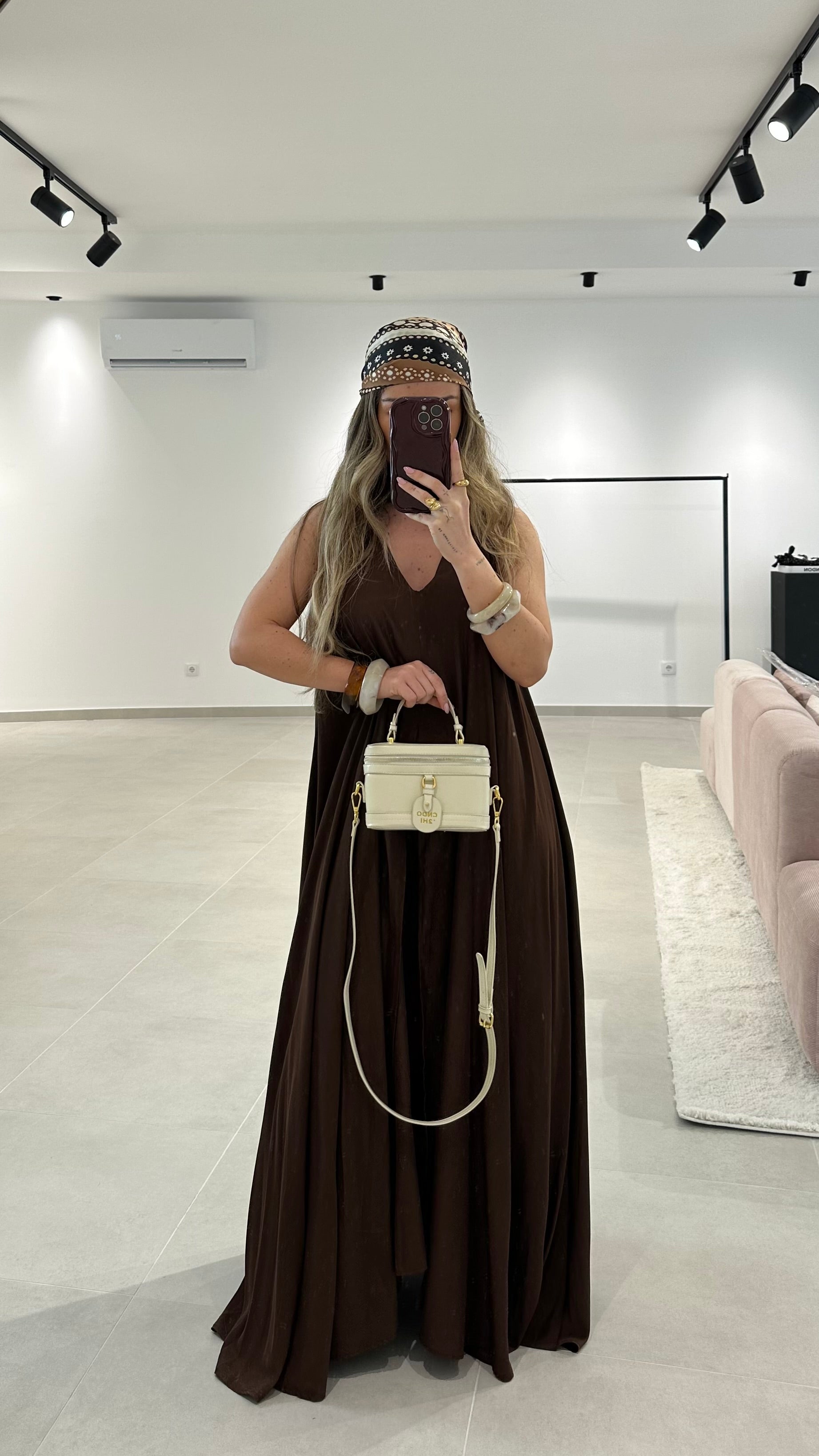 Vestido Castanho Longo