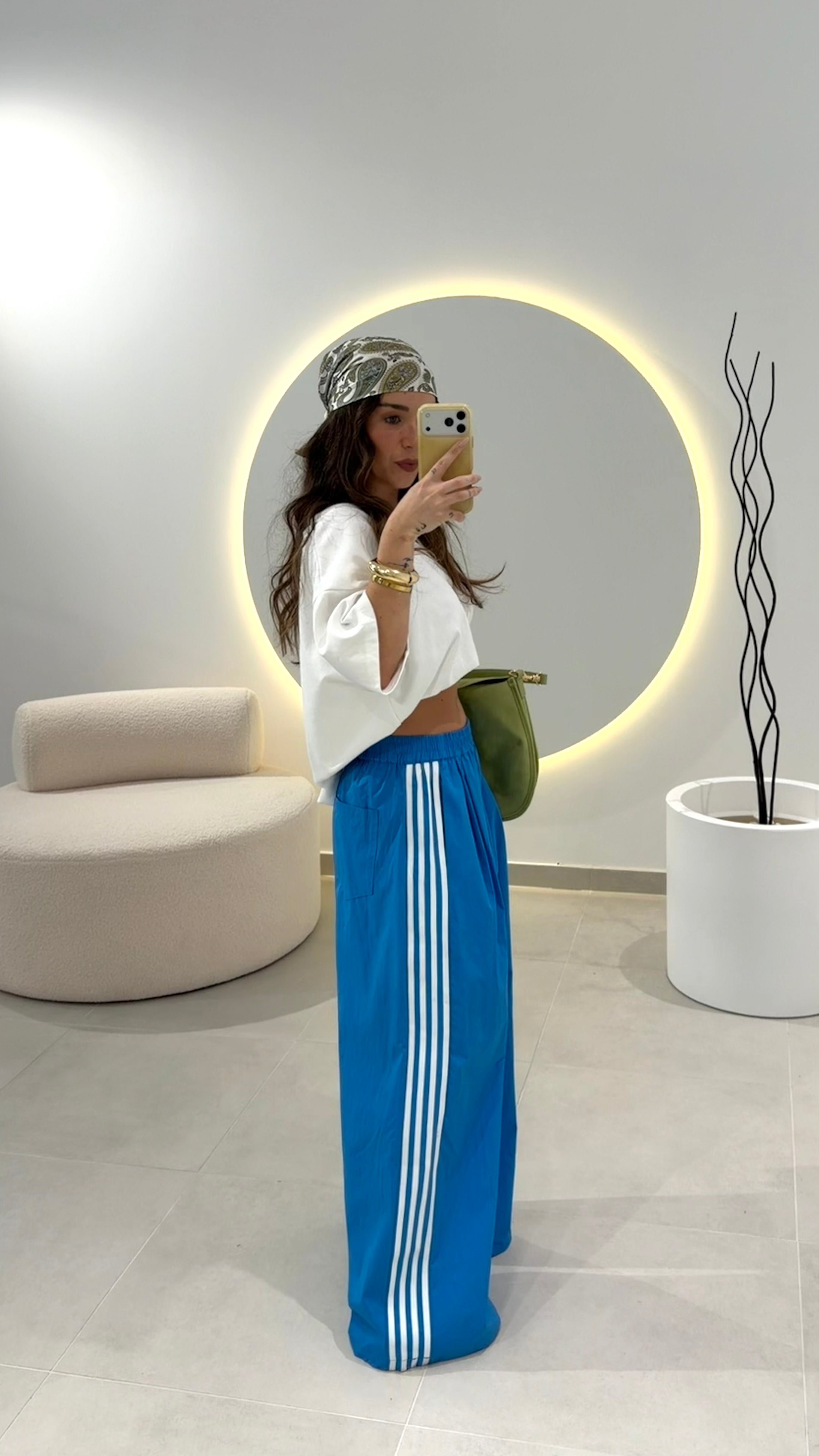 Blue Striped Pants