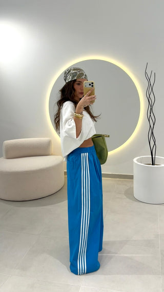 Blue Striped Pants