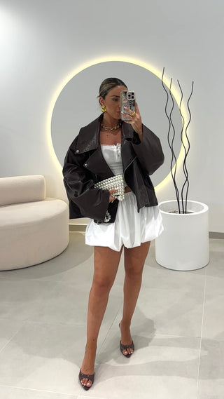 Biker Castanho Oversize
