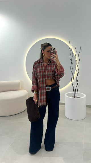 Wide Leg Dark Denim Jeans
