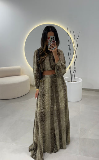Conjunto Fluído Snake Print