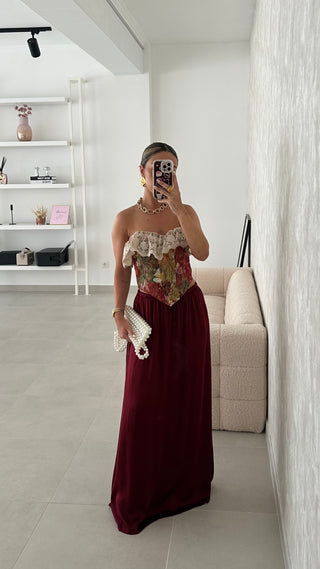 Saia Acetinada Bordeaux