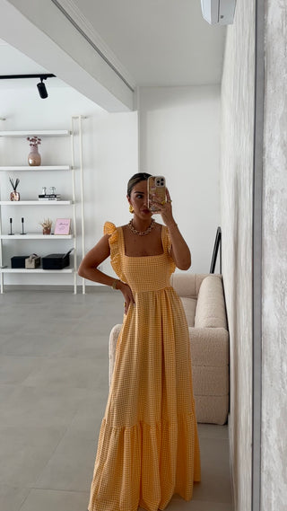 Vestido Longo Vichy