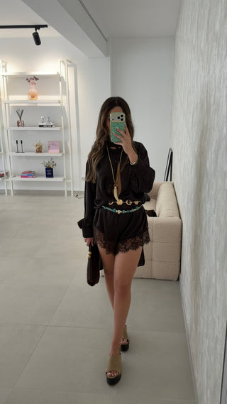 Beige Suede Platform Heels