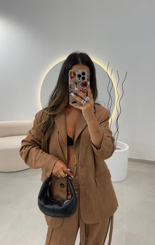 Blazer Lapela Camel Lumina