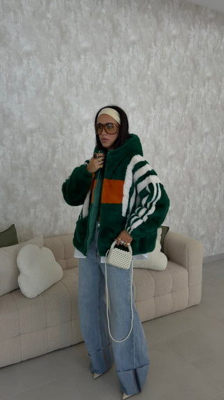 Green Faux Fur Jacket