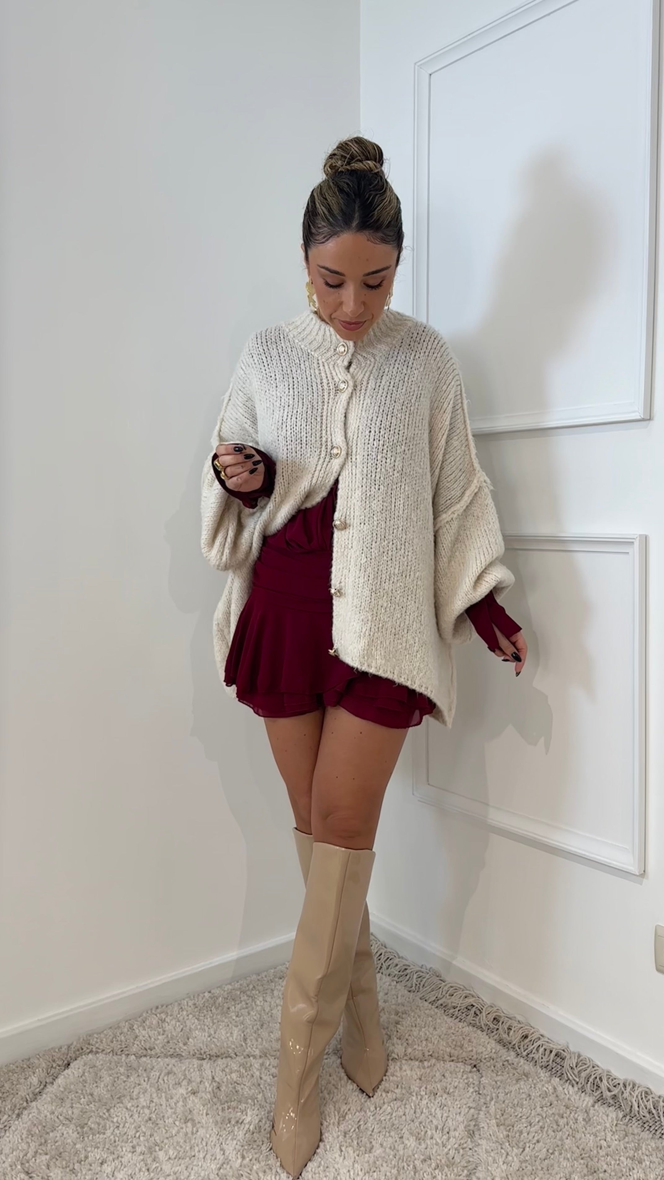 Cardigan Creme Botões