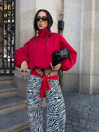 Red Bomber Jacket